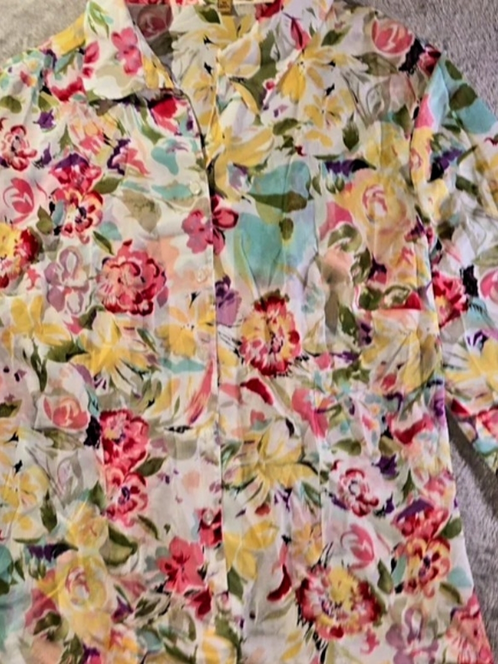 Notations Womens Button Down Shirt